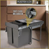 Austen & Co. 68L Pull Out Cupboard Kitchen Bin - 3 Compartments