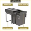 Austen & Co. 60L Pull Out Cupboard Kitchen Bin - 2 Compartments