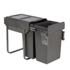 Austen & Co. 56L Pull Out Cupboard Kitchen Bin - 2 Compartments