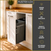 Austen & Co. 56L Pull Out Cupboard Kitchen Bin - 2 Compartments