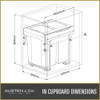 Austen & Co. 56L Pull Out Cupboard Kitchen Bin - 2 Compartments