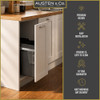 Austen & Co. 40L Pull Out Cupboard Kitchen Bin - 2 Compartments
