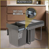 Austen & Co. 40L Pull Out Cupboard Kitchen Bin - 2 Compartments