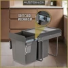 Austen & Co. 40L Pull Out Cupboard Kitchen Bin - 2 Compartments