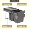 Austen & Co. 40L Pull Out Cupboard Kitchen Bin - 2 Compartments
