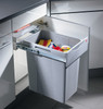 Hailo Base Mounted 42L Pull Out Bin for Hinged Doors 400mm
