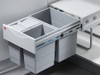 Hailo Base Mounted 34L Pull Out Trio Bin for Hinged Doors 400mm