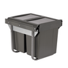Austen & Co. 40L Built-In Hinged Cupboard Kitchen Bin - 2 Compartments