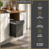 Austen & Co. 40L Built-In Hinged Cupboard Kitchen Bin - 2 Compartments