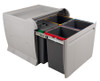 Häfele Base Mounted 48L Pull Out Quad Bin for Hinged Doors 600mm