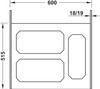 Vauth-Sagel 91L Side Mounted Pull Out Bin with 3 Compartments 600mm - Silver