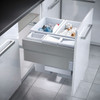 Hailo 90.5L Side Mounted Pull Out Bin with 4 Compartments 600mm - Light Grey