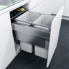 Vauth-Sagel 70L Side Mounted Pull Out Bin with 2 Compartments 450mm - Silver