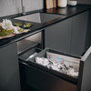 Vauth-Sagel 33.2L Side Mounted Pull Out Bin with 2 Compartments 300mm With 515mm Depth - Lava Grey