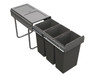 Häfele Base Mounted 30L Pull Out Trio Bin for Hinged Doors 300mm With 480mm Depth