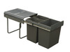 Häfele Base Mounted 40L Pull Out Trio Bin for Hinged Doors 300mm