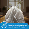 30 Litre Extra Strong Fragranced Drawstring Swing Binliners - 15 Bags per Roll