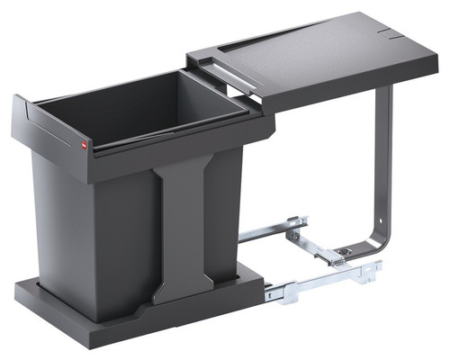 Hailo Base Mounted 20L Pull Out Bin for Hinged Doors 300mm