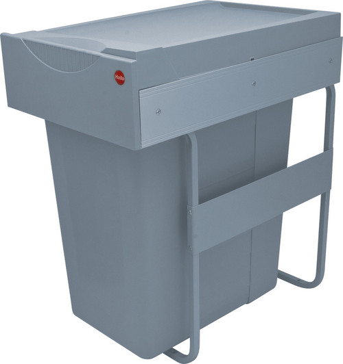 Hailo Base Mounted 42L Pull Out Bin for Hinged Doors 400mm