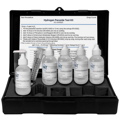Hydrogen Peroxide Test Kit (if PAA is present it will show as peroxide