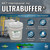 UltraBuffer pH neutralizer highlighting acid and base neutralization, pH overshoot control, fast reaction, and no added slurry.