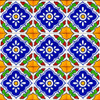 Mexican Tile Golden Center Flower 6x6 grid preview
