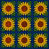 Mexican Tile Rustic Sunflower Glow 4x4 grid preview