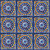 mexican tile cuerda yellow blue white