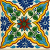 Mexican Tile "Colonial Flower Cross"