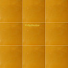 set of mexican yellow tiles with washed pattern