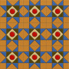 hight relief tile blue, red, green and light sand