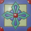 mexican relief tile blue cross