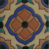 mexican relief tile brown fleur of lis