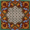 mexican relief tile brown flowers