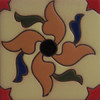 mexican relief tile rehilete flower