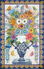 mexican tile mural with beautiful butterflies and flowers