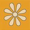 Mexican Tile "Orange Daisy"