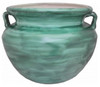 Verde Tranquilo Talavera Planter with smooth green glazed surface and subtle hand-painted finish