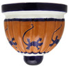 Copper Lizard Talavera Sconce artisan ceramic sconces featuring a lizard border design and glossy terracotta finish.