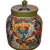 Hand painted Granada Highlands Talavera crock with colorful pattern