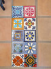 Hand Painted Talavera Floral Tile Mix 40 Tiles 6x6 lifestyle