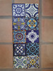Hand Painted Talavera Blue Tile Mix 40 Tiles 6x6 lifestyle