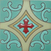mexican relief tile red cross