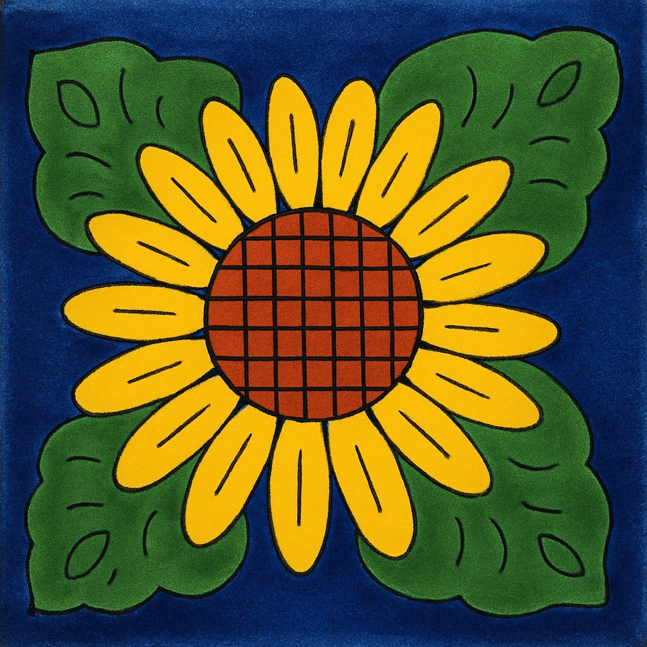 Mexican Tile "Rustic Sunflower Glow"