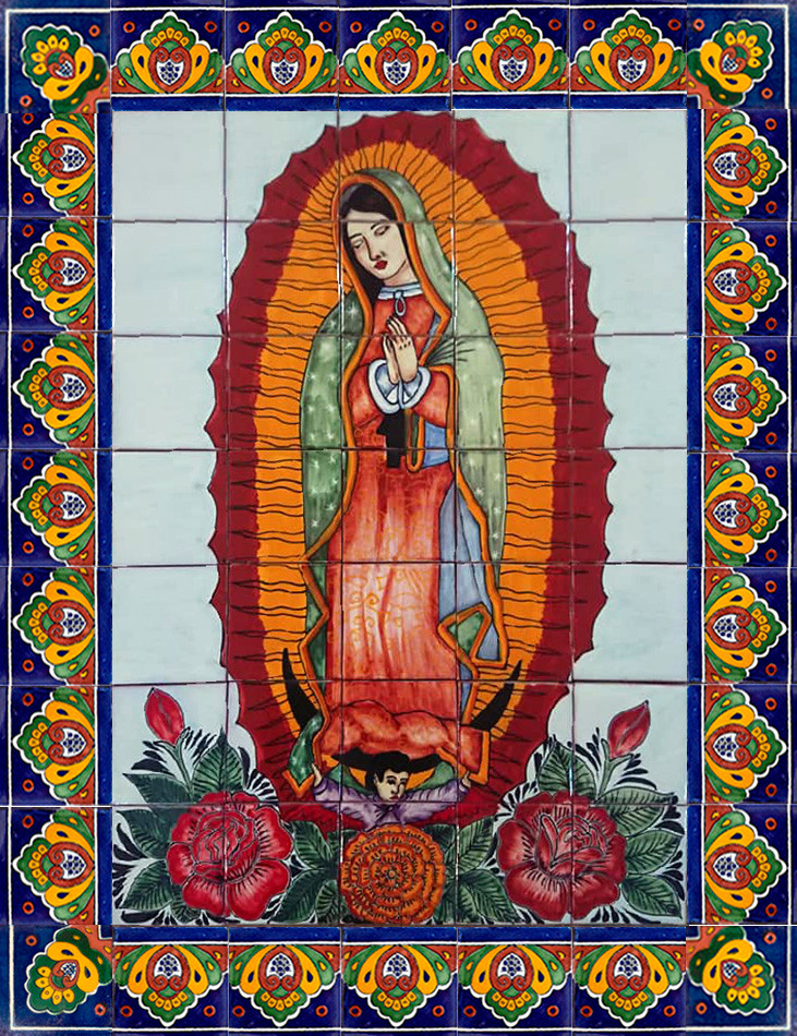 Our Lady Virgin of Guadalupe Talavera Mural