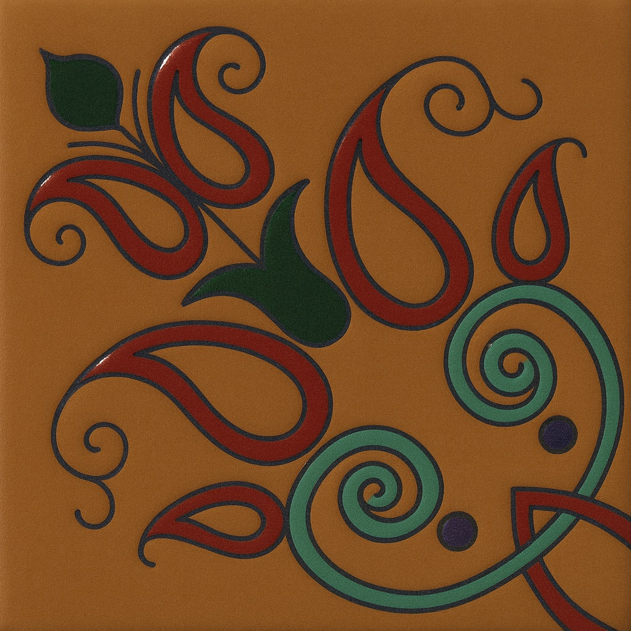 mexican relief tile bromeliad flower mexican relief tile bromeliad flower