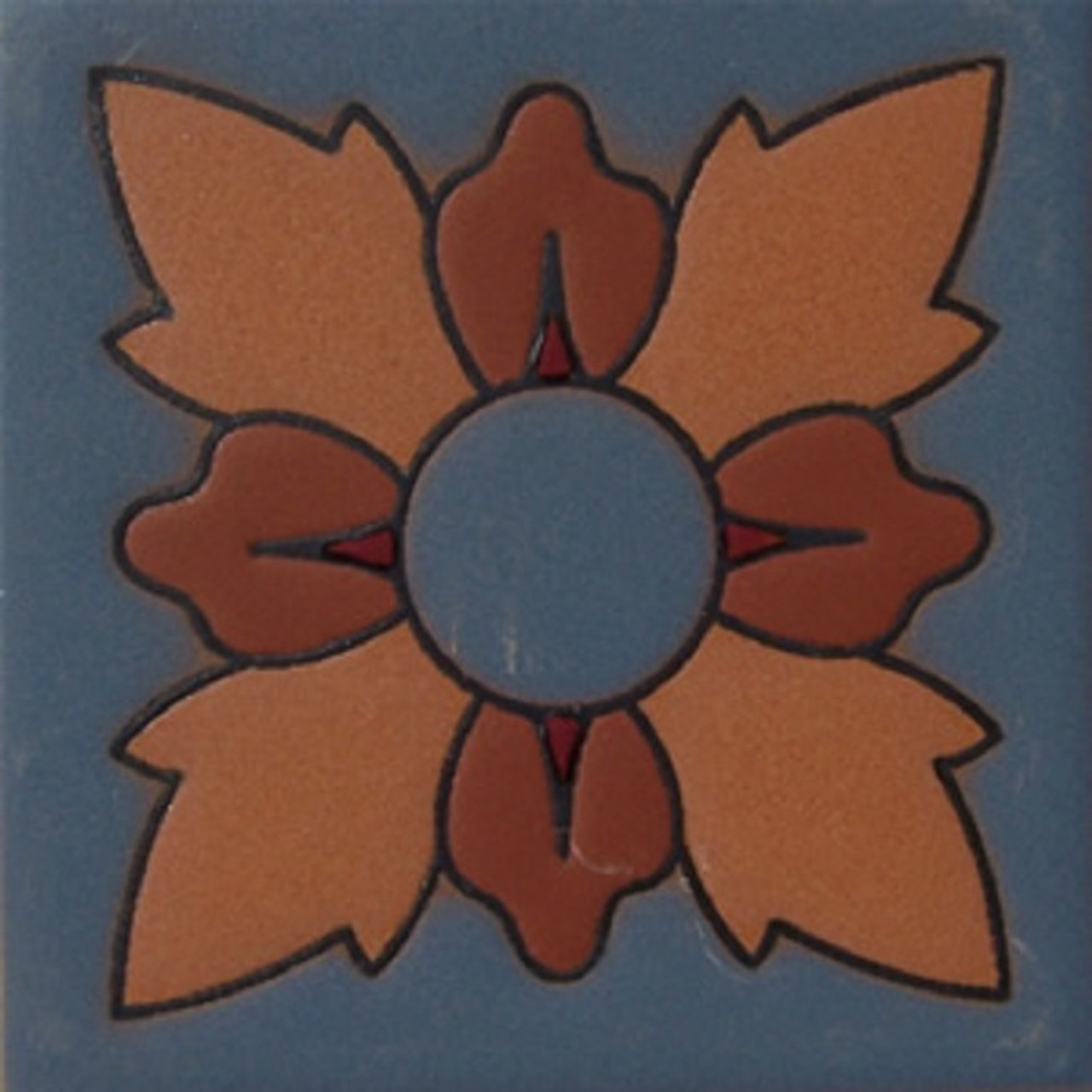 mexican relief tile cherry blossom