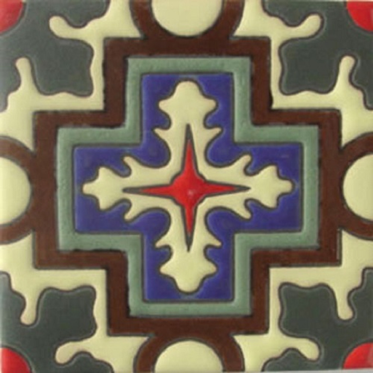 mexican relief tile spiny cross