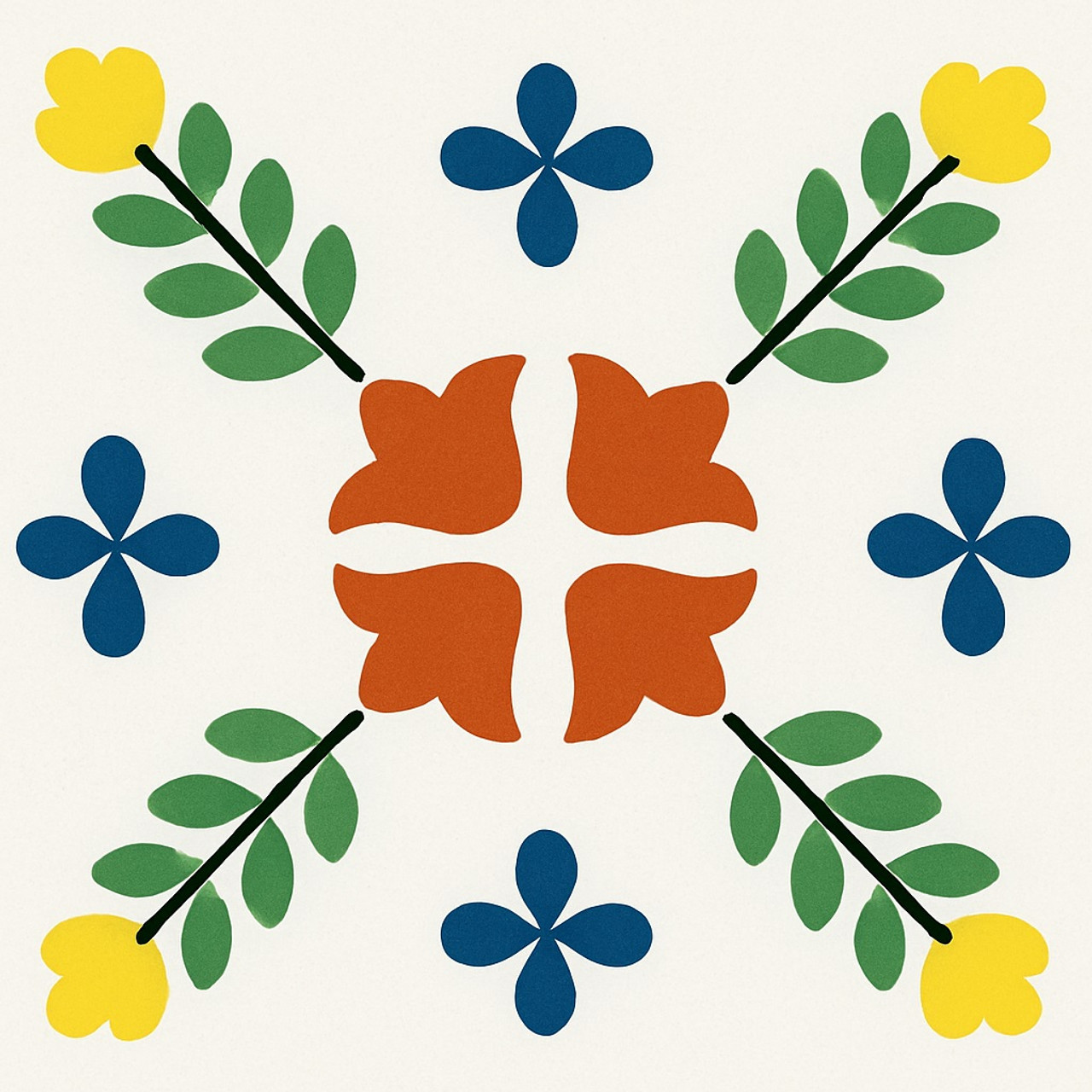 Mexican Tile "Garden Whimsy"