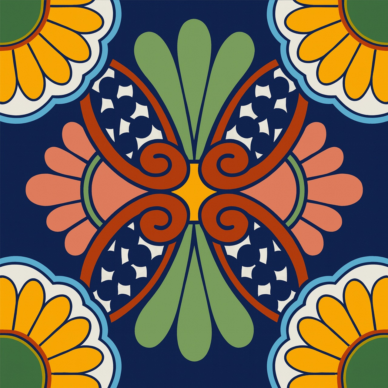 Mexican Tile "Fiesta Garden" Mexican Tile "Fiesta Garden"